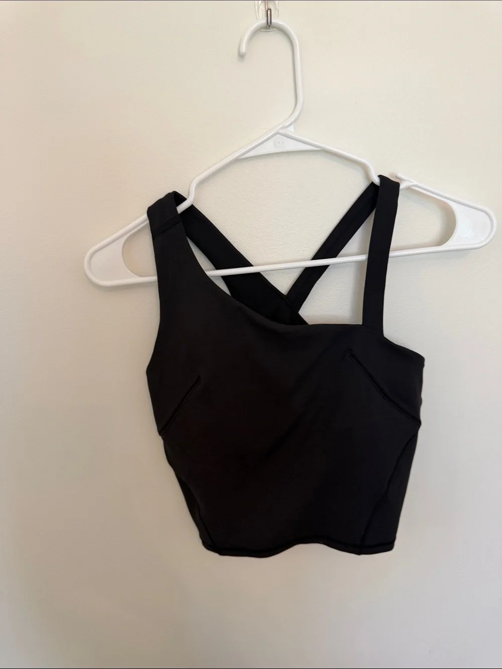 lululemon athletica Black Asymmetric Crossback Sports Bra